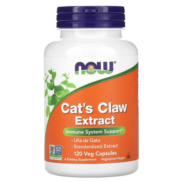 NOW Foods Cat's Claw Extract 120 Caps,  мл, Now. Спец препараты. 