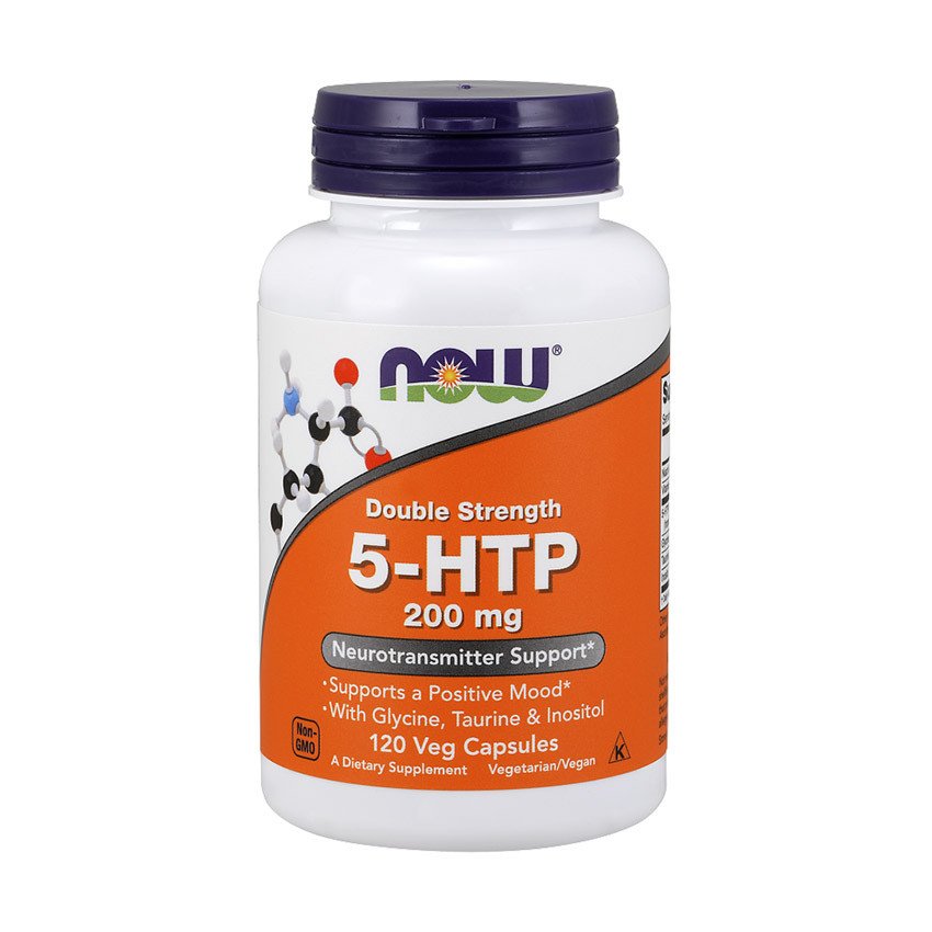 5-гидрокситриптофан Now Foods 5-HTP 200 мг (120 капсул) нау фудс,  мл, Now. 5-HTP. 