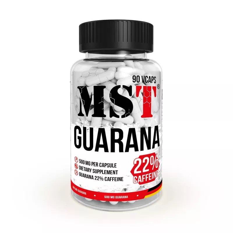 Предтренировочный комплекс MST Guarana 22%, 90 капсул,  ml, MST Nutrition. Pre Entreno. Energy & Endurance 