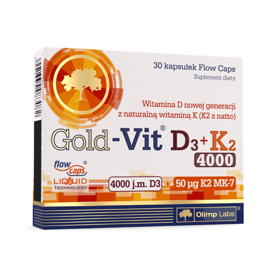 Витамины и минералы Olimp Gold-Vit D3+K2 4000 UI, 30 капсул,  ml, Olimp Labs. Vitamins and minerals. General Health Immunity enhancement 