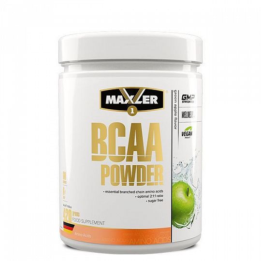 BCAA Maxler BCAA Powder, 420 грамм Зеленое яблоко,  ml, Maxler. BCAA. Weight Loss recovery Anti-catabolic properties Lean muscle mass 