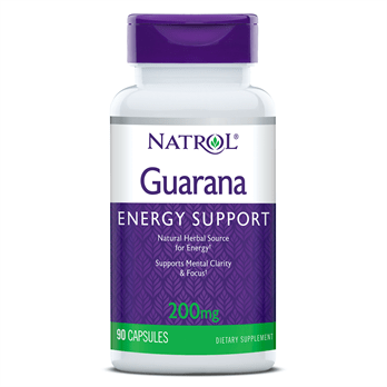 Натуральная добавка Natrol Guarana 200 mg, 90 капсул,  мл, Natrol. Hатуральные продукты. Поддержание здоровья 