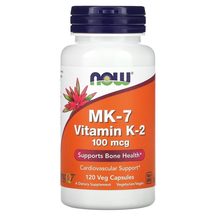 Витамины и минералы NOW Vitamin K2 (MK7) 100 mcg, 120 вегакапсул,  мл, Now. Витамины и минералы. Поддержание здоровья Укрепление иммунитета 