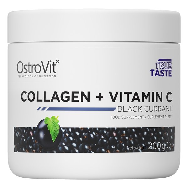 Для суставов и связок OstroVit Collagen + Vitamin C, 200 грамм Черная смородина,  мл, OstroVit. Хондропротекторы. Поддержание здоровья Укрепление суставов и связок 