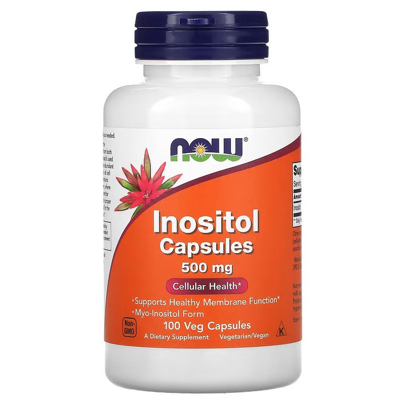 Витамины и минералы NOW Inositol 500 mg, 100 вегакапсул,  мл, Now. Витамины и минералы. Поддержание здоровья Укрепление иммунитета 