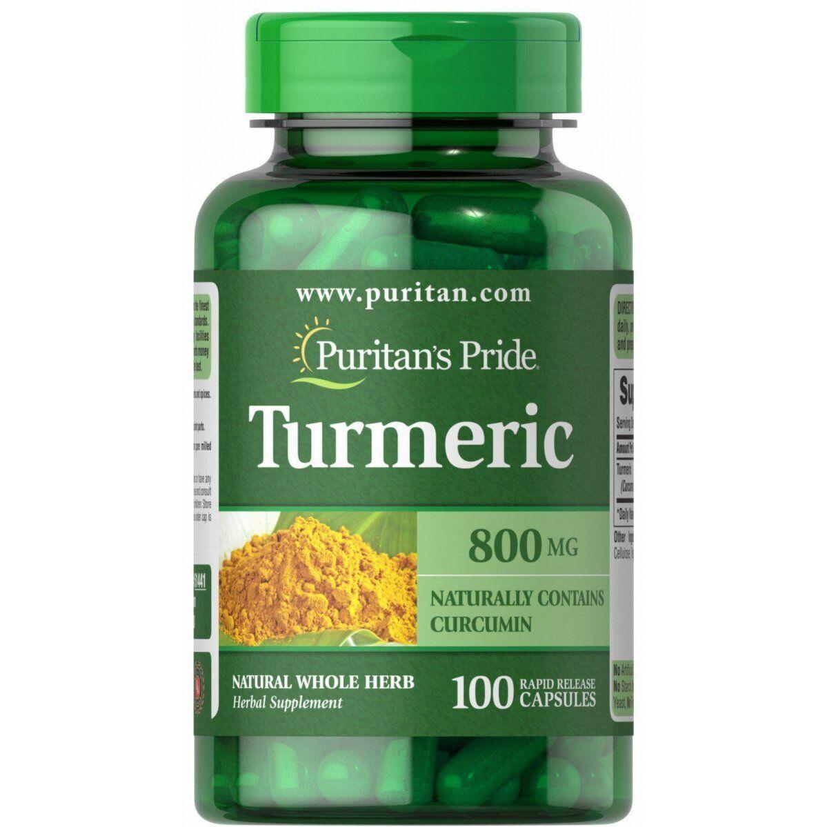 Куркумін Puritan's Pride Turmeric Curcumin 800 mg 100 Caps,  ml, Puritan's Pride. Special supplements. 