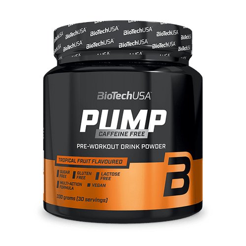 Предтренировочный комплекс Biotech Pump Caffeine Free, 330 грамм Тропические фрукты,  ml, BioTech. Pre Workout. Energy & Endurance 