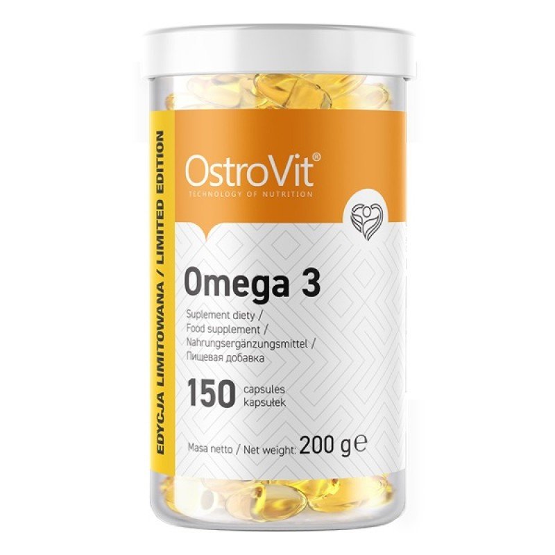 OstroVit Omega 3 150 caps,  мл, OstroVit. Омега 3 (Рыбий жир). Поддержание здоровья Укрепление суставов и связок Здоровье кожи Профилактика ССЗ Противовоспалительные свойства 