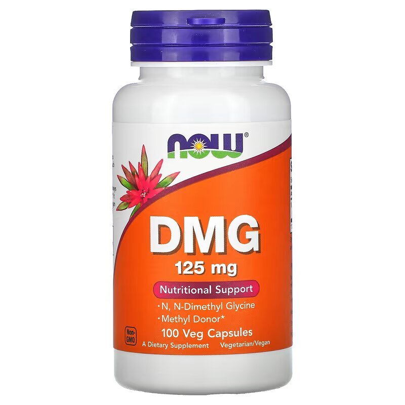 Аминокислота NOW DMG 125 mg, 100 вегакапсул,  мл, Now. Аминокислоты. 