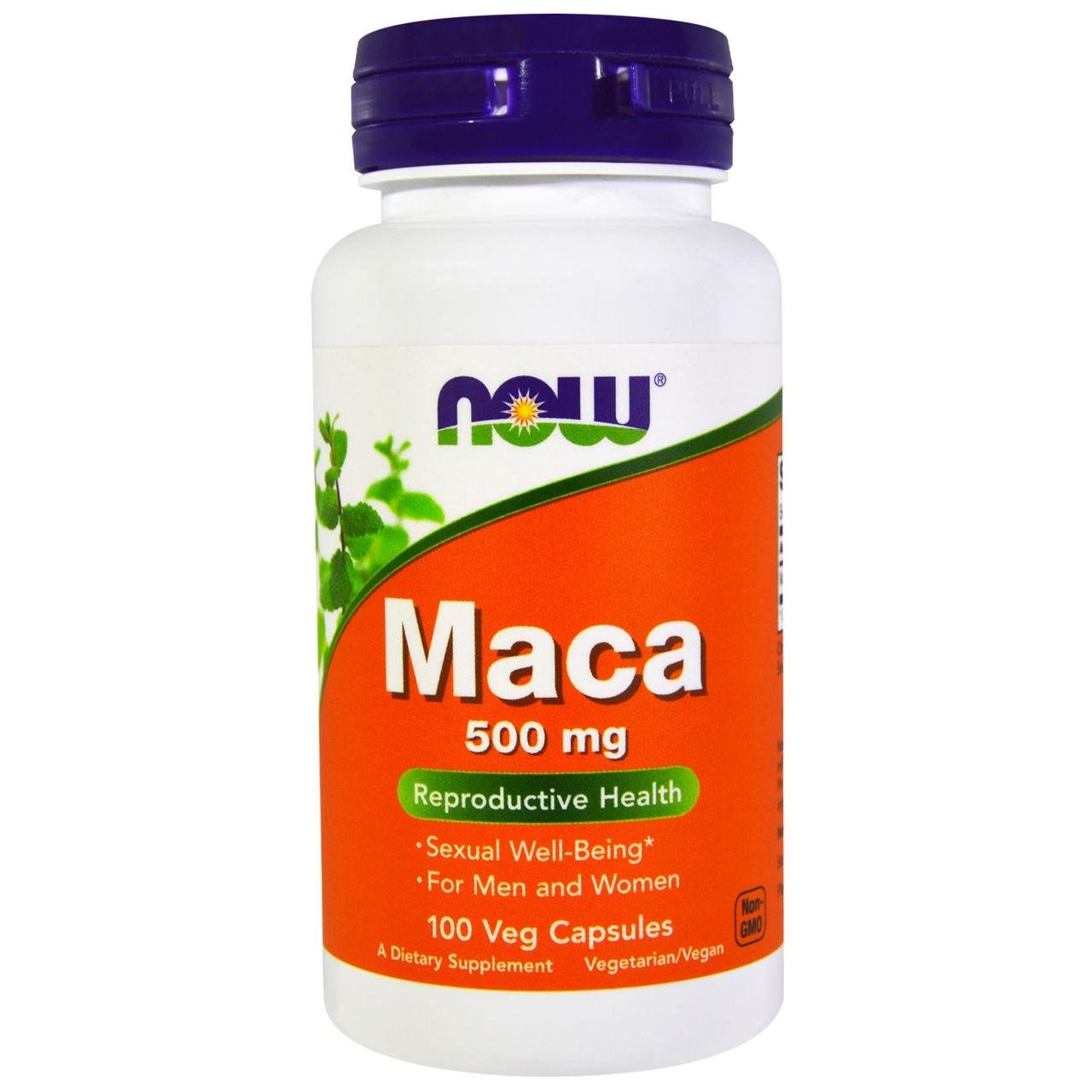 Maca 500 mg NOW Foods 100 капсул,  ml, Now. Suplementos especiales. 