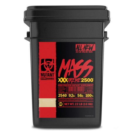 Гейнер Mutant Mass xXxtreme 2500, 10 кг Тройной шоколад,  мл, Mutant. Гейнер. Набор массы Энергия и выносливость Восстановление 