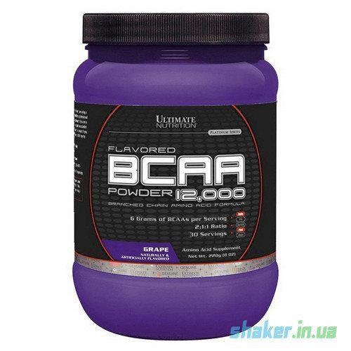 БЦАА Ultimate Nutrition BCAA 12,000 (228 г) ультимейт нутришн fruit punch,  мл, Ultimate Nutrition. BCAA. Снижение веса Восстановление Антикатаболические свойства Сухая мышечная масса 