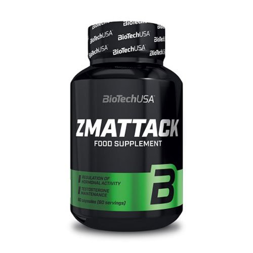 BioTech ZMAttack 60 таб Без вкуса,  мл, BioTech. ZMA (Цинк, Магний и B6),ZMA. Поддержание здоровья Повышение тестостерона 