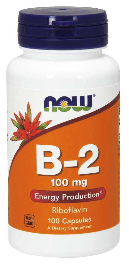 B-2 100 mg, 100 piezas, Now. Vitamina B. General Health 
