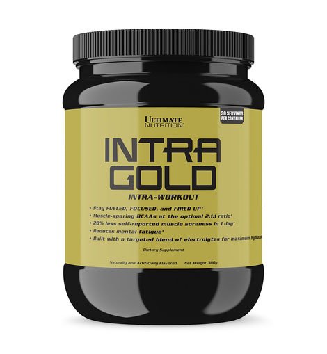 Предтренировочный комплекс Ultimate Intra Gold, 360 грамм Земляника,  мл, Ultimate Nutrition. Предтренировочный комплекс. Энергия и выносливость 