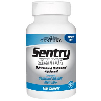 Витамины и минералы 21st Century Sentry Senior Mens 50+, 100  таблеток,  мл, 21st Century. Витамины и минералы. Поддержание здоровья Укрепление иммунитета 
