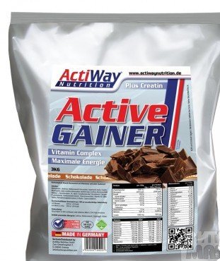 Active Gainer, 3000 g, ActiWay Nutrition. Ganadores. Mass Gain Energy & Endurance recuperación 