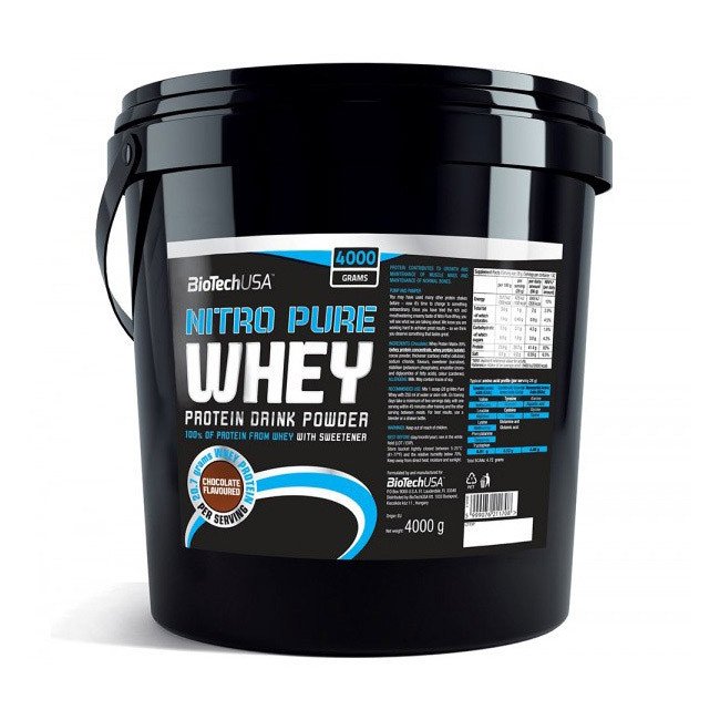 BioTech Сывороточный протеин концентрат BioTech Nitro Pure Whey (4 кг) биотеч нитро пур вей chocolate, , 4 