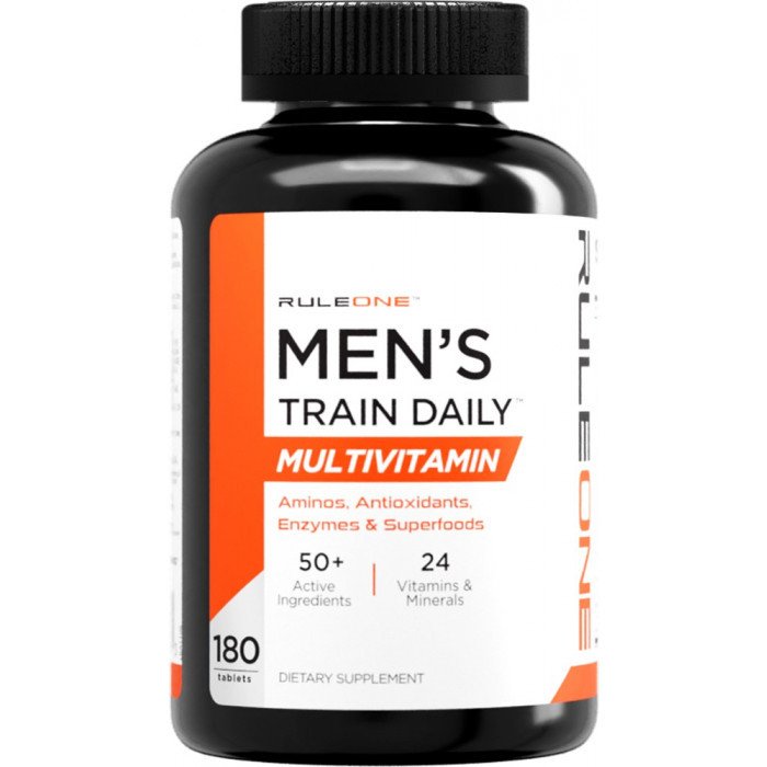Витамины для мужчин R1 (Rule One) Men`s Train Daily 90 таблеток,  мл, Rule One Proteins. Витамины и минералы. Поддержание здоровья Укрепление иммунитета 