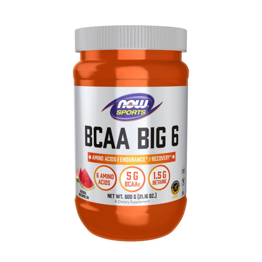 Аминокислота NOW Sports BCAA Big 6 Powder, 600 грамм Арбуз,  ml, Now. Amino Acids. 