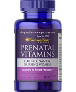 Prenatal Vitamins, 100 piezas, Puritan's Pride. Complejos vitaminas y minerales. General Health Immunity enhancement 