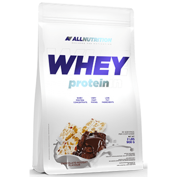 Сывороточный протеин концентрат AllNutrition Whey Protein (900 г) алл нутришн Chocolate Nougat,  мл, AllNutrition. Сывороточный концентрат. Набор массы Восстановление Антикатаболические свойства 