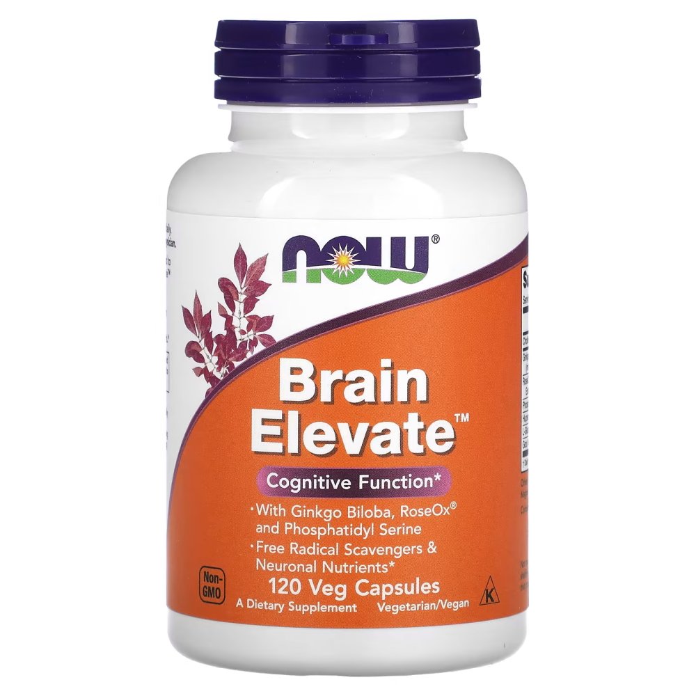 Now Натуральная добавка NOW Brain Elevate, 120 вегакапсул, , 