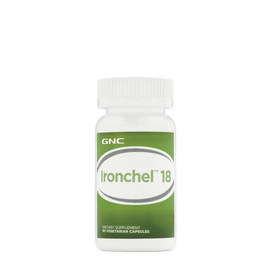 Витамины и минералы GNC Ironchel 18 mg, 90 вегакапсул,  мл, GNC. Витамины и минералы. Поддержание здоровья Укрепление иммунитета 
