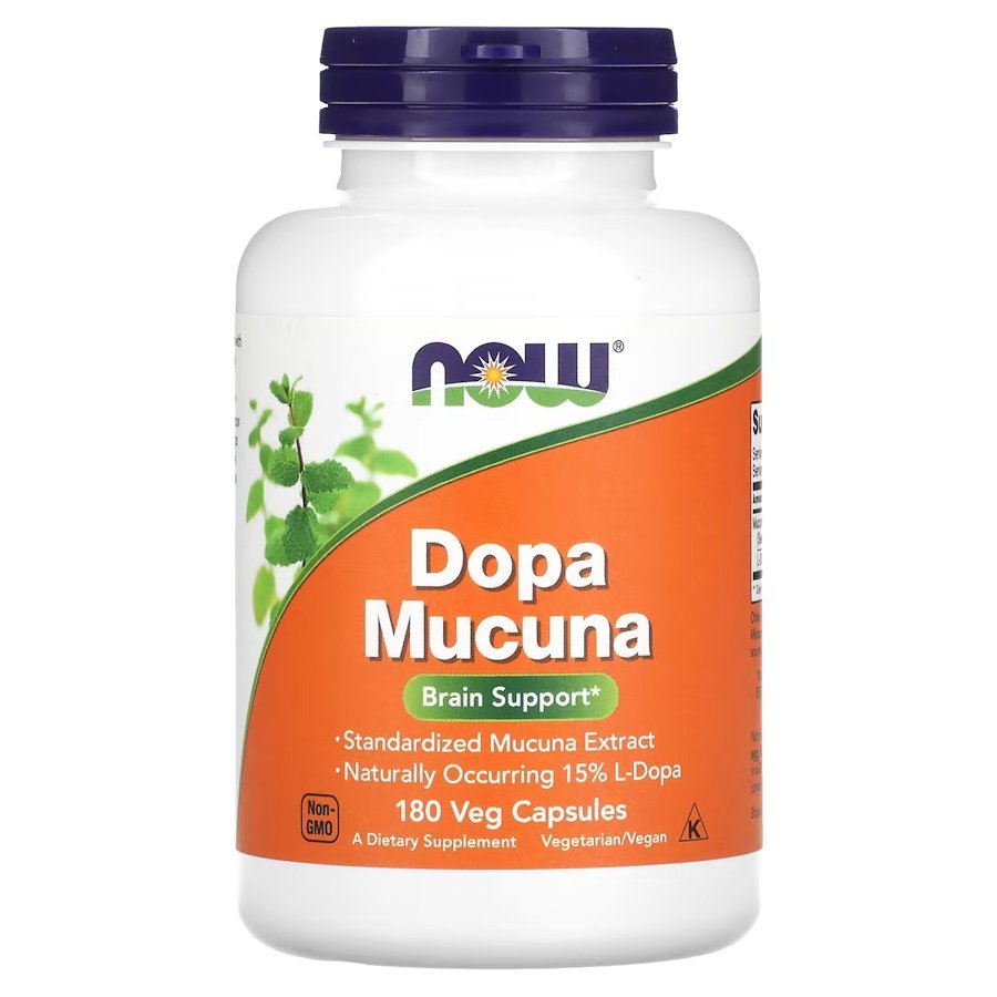 Натуральная добавка NOW Dopa Mucuna, 180 вегакапсул,  ml, Now. Natural Products. General Health 