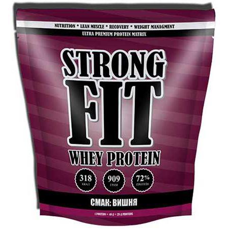 Сывороточный протеин концентрат Strong FIT Whey Protein (909 г) стронг фит вей Банан,  ml, Strong FIT. Whey Concentrate. Mass Gain recovery Anti-catabolic properties 