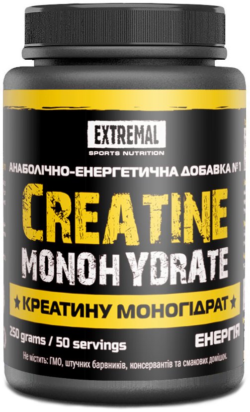 Креатин Extremal Creatine monohydrate 250 г,  ml, Extremal. Сreatine. Mass Gain Energy & Endurance Strength enhancement 
