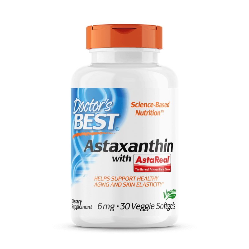 Натуральная добавка Doctor's Best Astaxanthin 6 mg, 30 вегакапсул,  ml, Doctor's BEST. Natural Products. General Health 