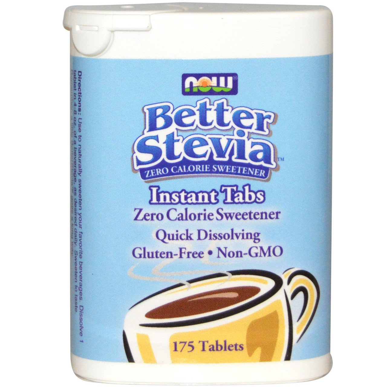 Better Stevia Instant NOW Foods 175 tabs,  мл, Now. Заменитель питания. 