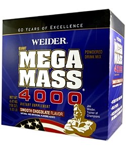 Mega Mass 4000, 4500 g, Weider. Ganadores. Mass Gain Energy & Endurance recuperación 