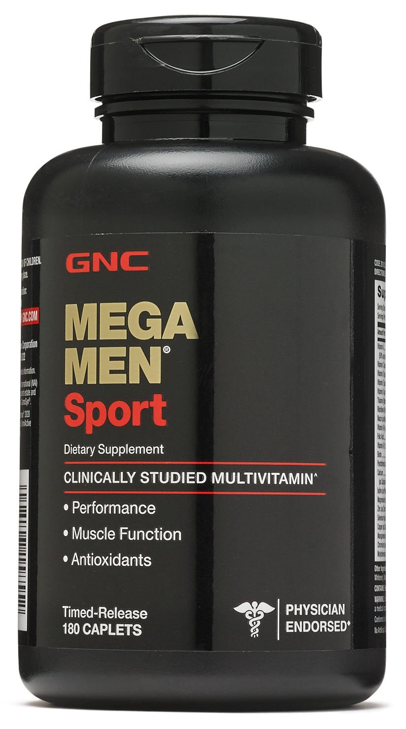 Витамины и минералы GNC Mega Men Sport, 180 каплет,  мл, GNC. Витамины и минералы. Поддержание здоровья Укрепление иммунитета 