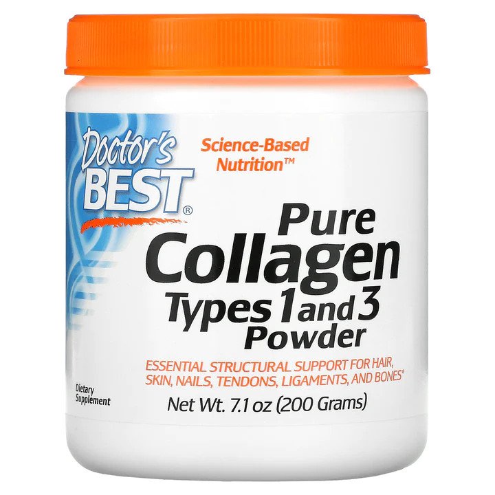 Для суставов и связок Doctor's Best Collagen Types 1&amp;3 Powder, 200 грамм,  мл, Doctor's BEST. Хондропротекторы. Поддержание здоровья Укрепление суставов и связок 