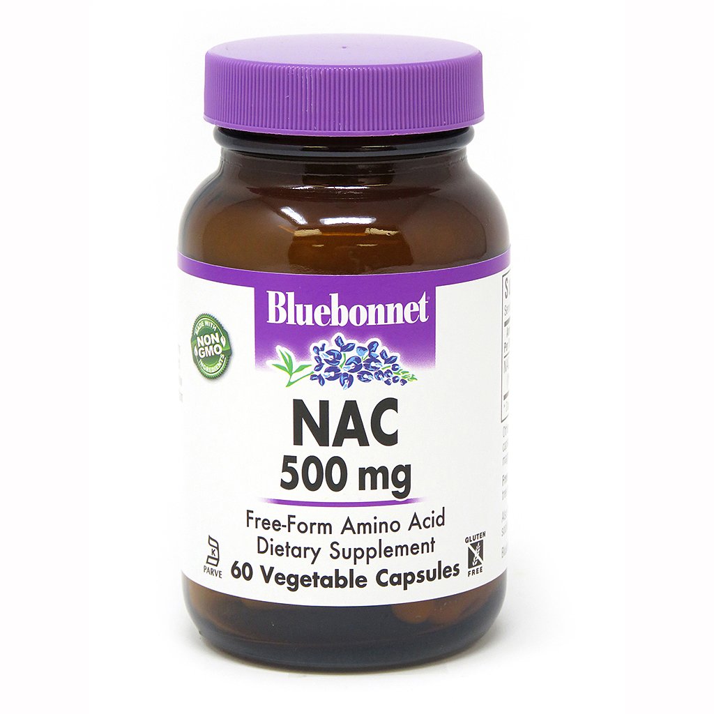 Bluebonnet Nutrition Аминокислота Bluebonnet NAC 500 mg, 60 вегакапсул, , 
