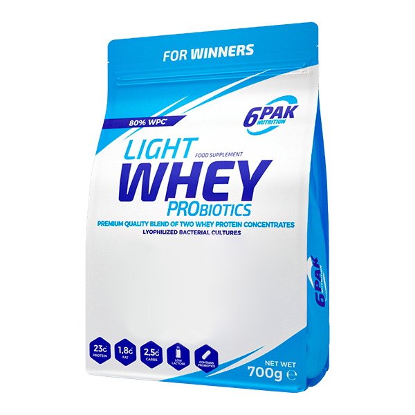 Протеин 6PAK Nutrition Light Whey Probiotic, 700 грамм Шоколад,  мл, 6PAK Nutrition. Протеин. Набор массы Восстановление Антикатаболические свойства 