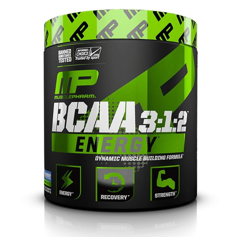 BCAA MusclePharm Energy BCAA 3:1:2 Powder, 270 грамм Голубая малина (270 грамм),  мл, MusclePharm. BCAA. Снижение веса Восстановление Антикатаболические свойства Сухая мышечная масса 