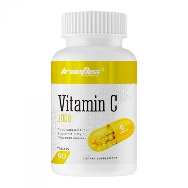 Vitamin C, 90 шт, IronFlex. Витамин C. Поддержание здоровья Укрепление иммунитета 