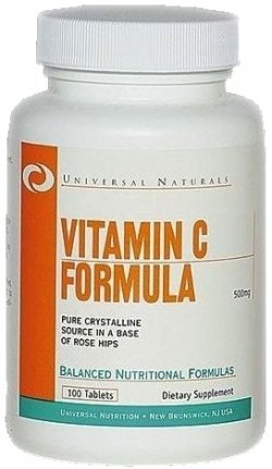 Vitamin C Formula 500, 100 pcs, Universal Nutrition. Vitamin C. General Health Immunity enhancement 
