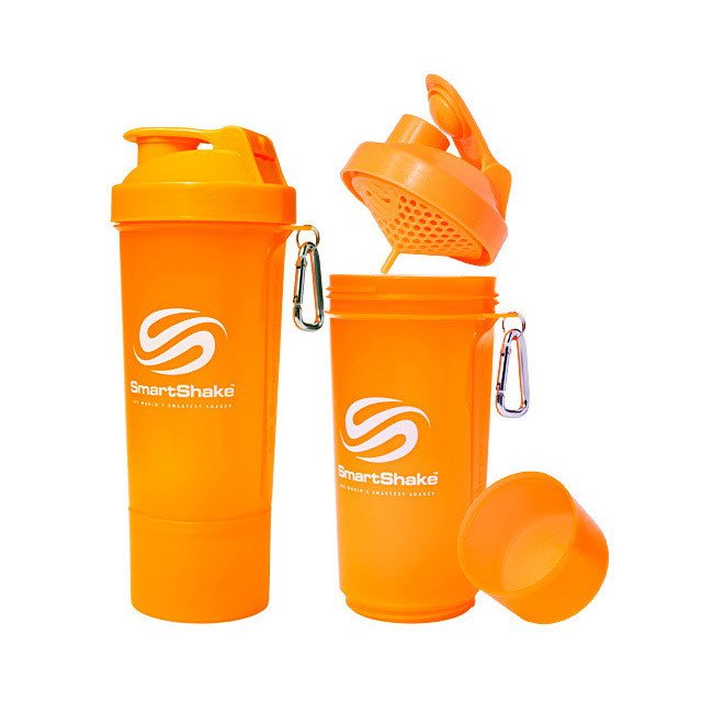 Шейкер спортивный SmartShake Slim NEON Orange (500 мл),  мл, SmartShake. Шейкер. 