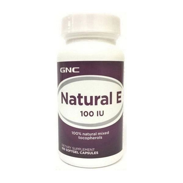 Витамины и минералы GNC Natural E 100 IU, 100 капсул,  мл, GNC. Витамины и минералы. Поддержание здоровья Укрепление иммунитета 