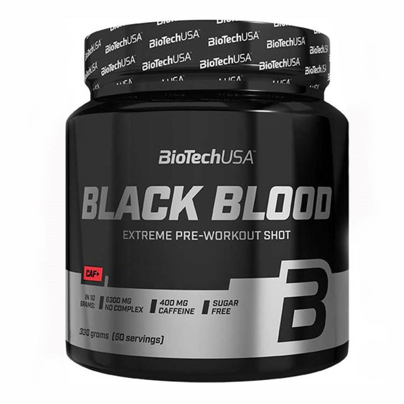 Предтренировочный комплекс BioTech Black Blood CAF+, 300 грамм Ежевика,  ml, BioTech. Pre Workout. Energy & Endurance 