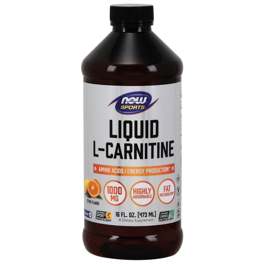 Жиросжигатель NOW L-Carnitine Liquid 1000 mg, 473 мл Цитрус,  мл, Now. Жиросжигатель. Снижение веса Сжигание жира 