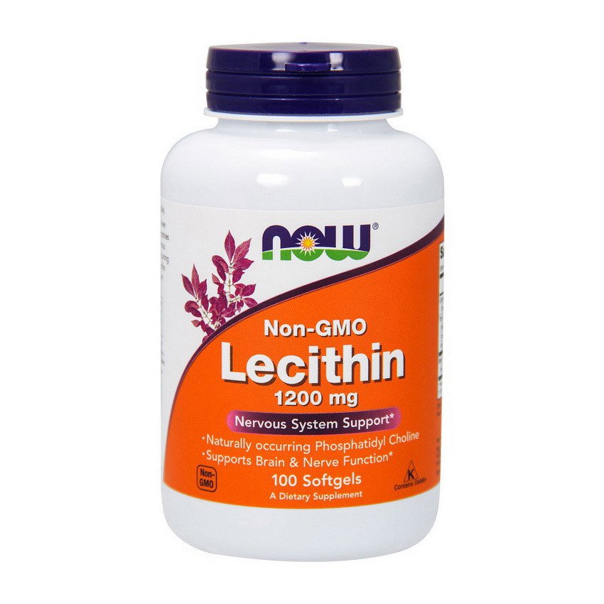 Лецитин Now Foods  Lecithin 1200 mg (100 капс) нау фудс,  мл, Now. Лецитин