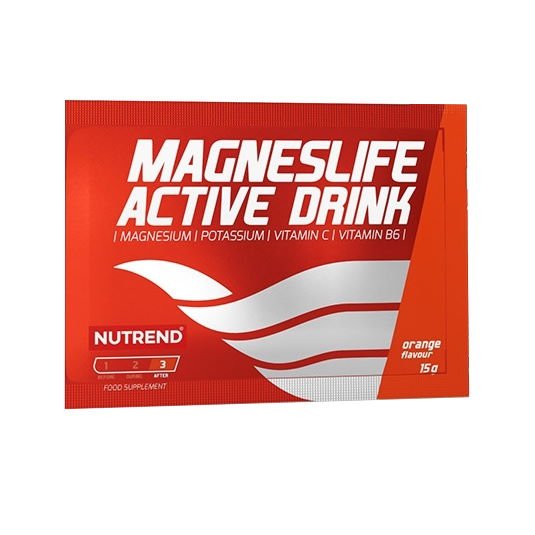 Витамины и минералы Nutrend MagnesLife Active Drink, 15 грамм Апельсин,  мл, Nutrend. Витамины и минералы. Поддержание здоровья Укрепление иммунитета 