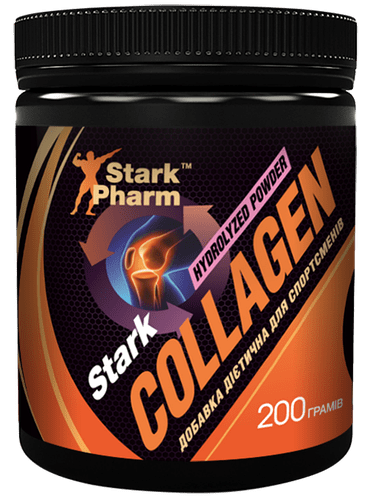 Коллаген Stark Pharm Collagen Hydrolyzed Powder 200 грамм,  мл, Stark Pharm. Коллаген. Поддержание здоровья Укрепление суставов и связок Здоровье кожи 