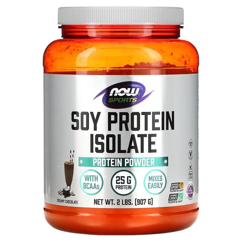 Протеин NOW Soy Protein Isolate, 907 грамм Шоколад,  мл, Now. Протеин. Набор массы Восстановление Антикатаболические свойства 