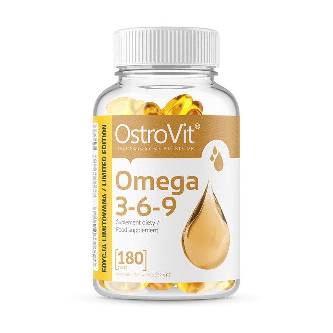 Омега 3-6-9 OstroVit Omega 3-6-9 (180 капс) островит ,  мл, OstroVit. Омега 3 (Рыбий жир). Поддержание здоровья Укрепление суставов и связок Здоровье кожи Профилактика ССЗ Противовоспалительные свойства 
